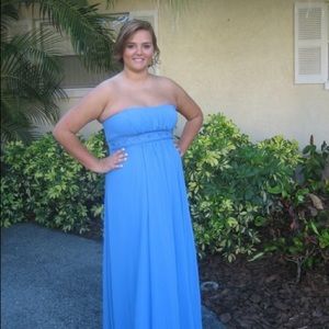 Aqua Grecian Style Cocktail Dress